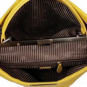 Fendi Peekaboo Bag Lemon Calfskin Leather F2292
