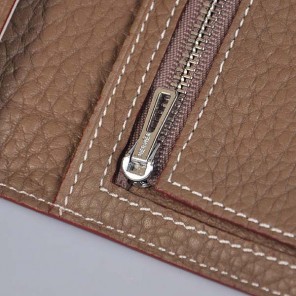 Hermes 2 flod original leather wallet in Dark Grey