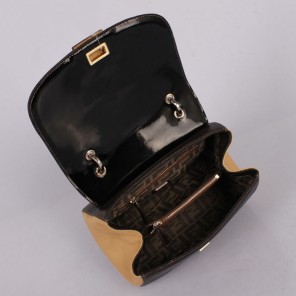 2012 new Fendi handbags FD9106 Pillow bag coffee crocodile with orange