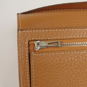 Hermes 3 fold wallet clemence leather in Camel
