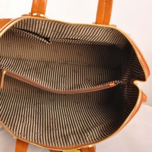 Fendi Chameleon Bag Patent Leather with Fabric F2537 Wheat