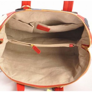 Fendi Fall Winter 2012 Pequin Tote Bag F2545 Red