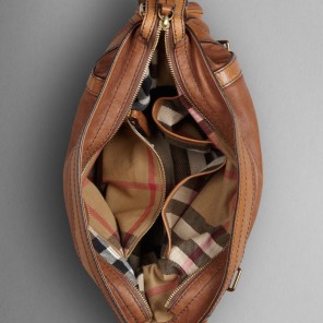 LARGE WASHED LEATHER CROSSBODY BAG