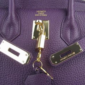 Birkin 30CM Purple (gold)