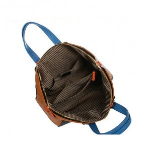 Fendi Large Chameleon Calfskin Top Zip Tote Bag F8812 Black&Tan