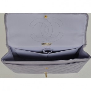 Chanel Flap Bag Gold Chain Rice 1113 light purple