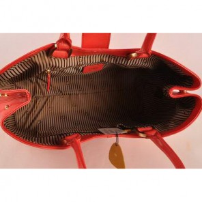 Fendi 2jours Saffiiano Leather Tote Bag 2546 Red