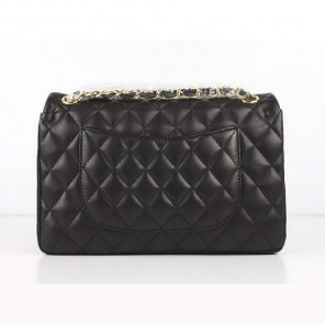 Chanel Original Leather Flap Bag A01112 Black Golden