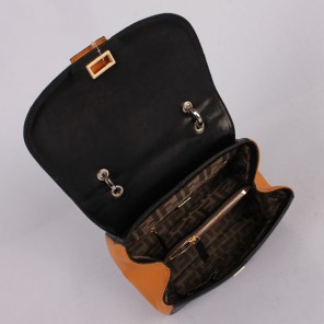 2012 new Fendi handbags FD9106 Pillow bag black crocodile with orange