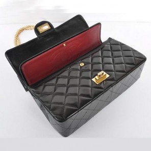 Chanel Classic Quilted Flap Bag 1113 Black Golden