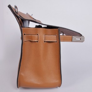 Hermes Jypsiere Bag 34cm togo leather in Camel with Silver hardware
