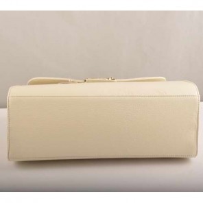Miu Miu Tote Handbags Calf Leather 7430 Beige