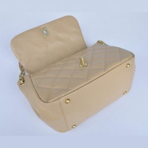 Chanel Lambskin Leather Flap Bag 50362 Apricot