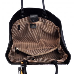 Fendi 2Jours Bag Black Calfskin Leather