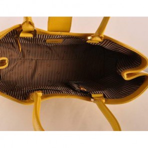 Fendi 2jours Saffiiano Leather Tote Bag 2546 Yellow