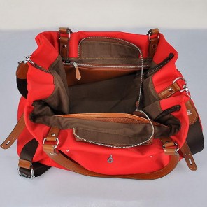 Hermes 2012 Waterproof Fabric Shoulder Bag Red