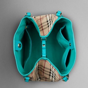 SMALL CANVAS CHECK TOTE