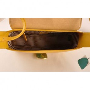 Fendi Chameleon Classic Saffiiano Leather Medium Shoulder Bag 2539 Yellow