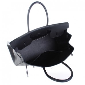 Hermes Birkin 35CM with Embossed logo Handbag black H35