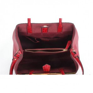 Fendi Fall Winter 2012 2Jours Red Original Croco Leather Tote Bag F001