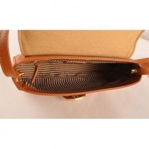 Fendi Chameleon Classic Saffiiano Leather Small Shoulder Bag 2541 Tan