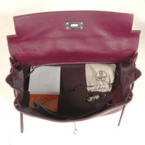 Hermes Kelly 32CM clemence leather in Modena with Silver hardware