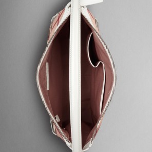 MEDIUM CHECK PATENT TRIM HOBO