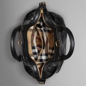 SMALL WASHED LEATHER BOWLING BAG