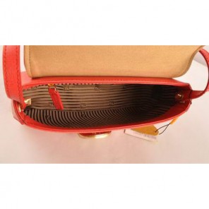 Fendi Chameleon Classic Saffiiano Leather Small Shoulder Bag 2541 Red
