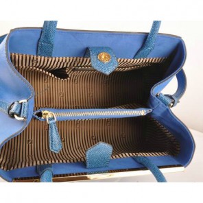 Fendi 2Jours Cannage&Ferrari Leather Tote Bag F2552S Blue