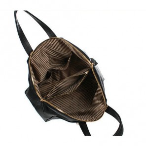 Fendi Large Chameleon Calfskin Top Zip Tote Bag F8812 Black