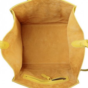 Celine Luggage Phantom Original Leather Bags Shiny Lemon