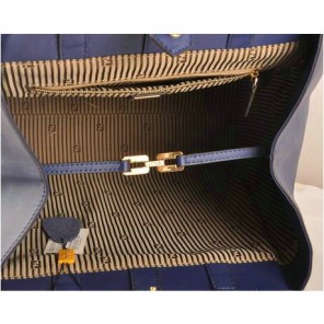 Fendi 2Jours Suede&Ferrari Leather Tote Bag F2552L Blue