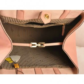 Fendi 2Jours Saffiiano&Ferrari Leather Tote Bag F2552L Pink