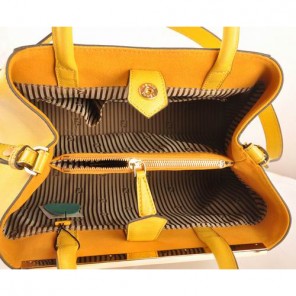 Fendi Fall Winter 2012 2Jours Saffiiano Leather Tote Bag 8BH250S Yellow