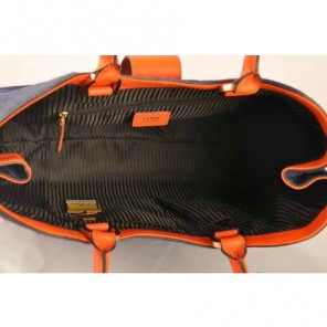 Fendi 2jours Horsehair Tote Bag F2546 Blue