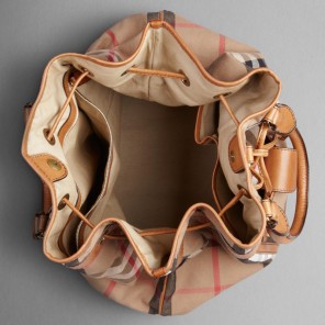 LARGE VINTAGE HOUSE CHECK TOTE