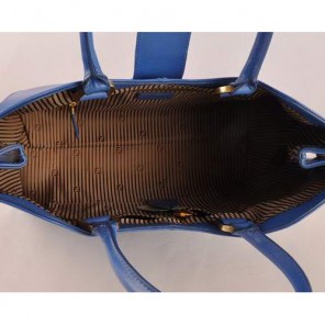 Fendi 2jours Saffiiano Leather Tote Bag 2546 Blue