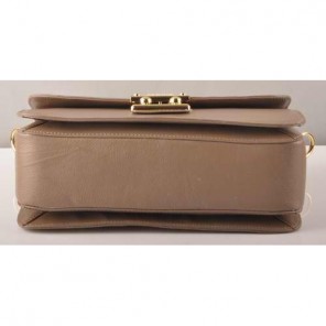 Miu Miu Leather Tote Bags 7431 Coffee