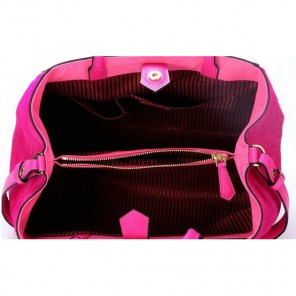 2Jours Saffiiano Leather Horsehair Tote Bag F001 Peach