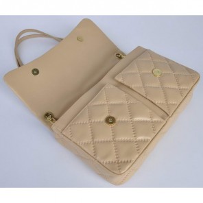 Chanel A50362 Apricot Sheepskin Leather Flap Bag