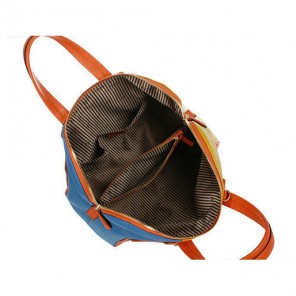 Fendi Large Chameleon Calfskin Top Zip Tote Bag F8812 Orange&Yellow&Blue