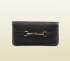 2013 Gucci bright bit black leather clutch 317637 AZ80T 1000