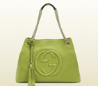 2013 Gucci soho apple green leather shoulder bag 308982 A7M0E 3502