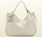 2013 Gucci twill off-white leather shoulder bag 309531 A7MPT 9022