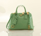 2013 PRADA Patent Leather tote bag 0838 in Apple green 0838