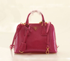 2013 PRADA Patent Leather tote bag 0838 in Rose 0838