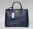2013 Prada Classic Saffiano Tote Bag 1786 in Dark Blue 1786