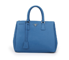 2013 Prada Classic Saffiano Tote Bag 1786 in Medium Blue 1786