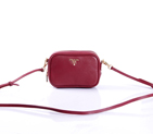 2013 Prada Saffiano Bow Small Shoulder Bag 1N1674 in Burgundy 1N1674